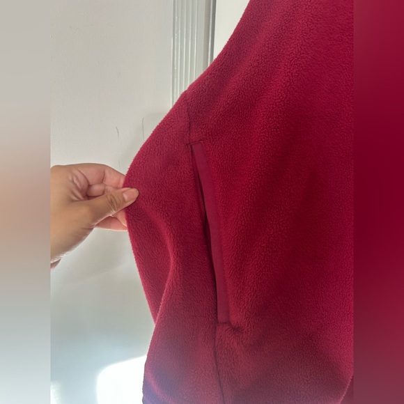 Lululemon Men's Red Oversized Quarter-Zip Fleece Sweater size large athletic - Picture 11 of 14